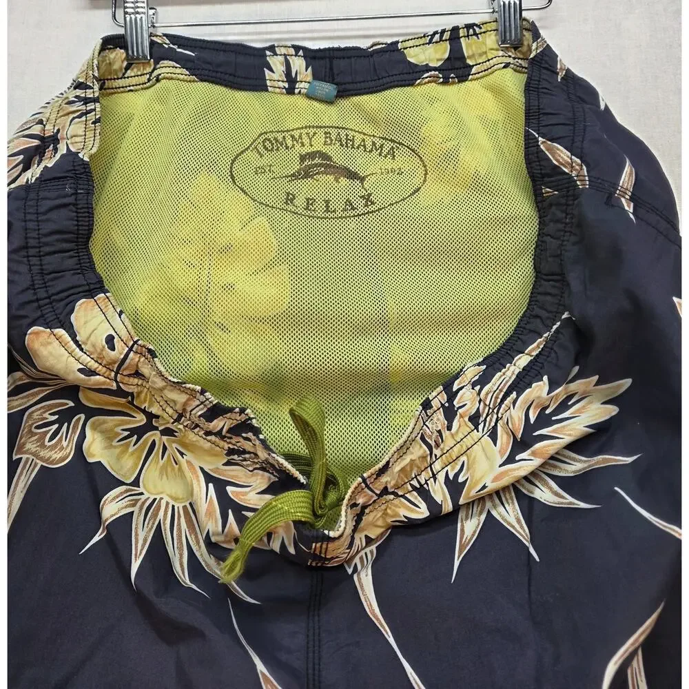 Tommy Bahama Relax Mens Tropical Floral Hawiian Swim Trunks Mesh Lined (XL)